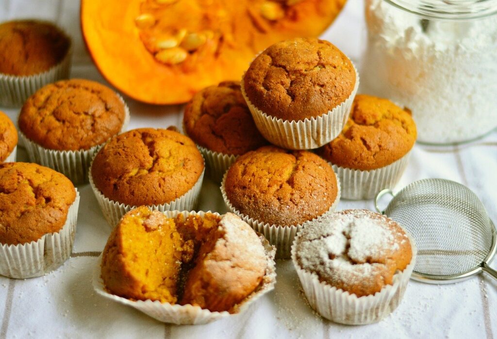 muffins, pumpkin muffins, pastries